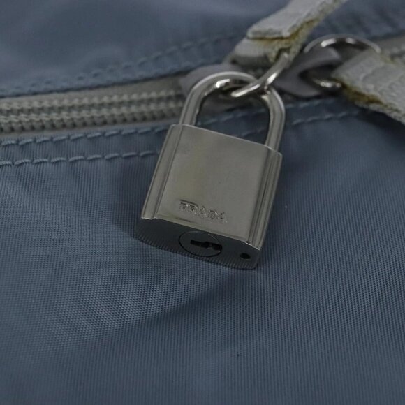 PRADA Boston Bag Nylon 2way Light Blue Auth 99483 - Picture 10 of 16